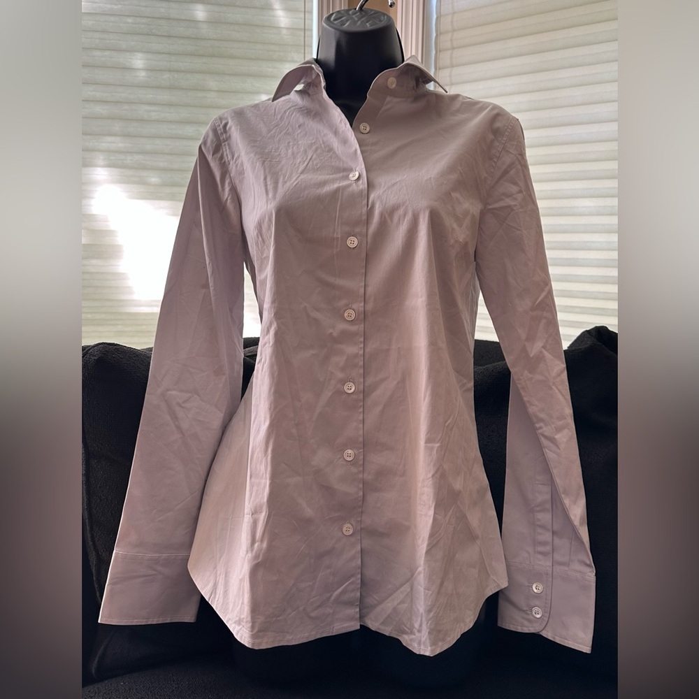 J. Crew stretch cotton shirt in light grey